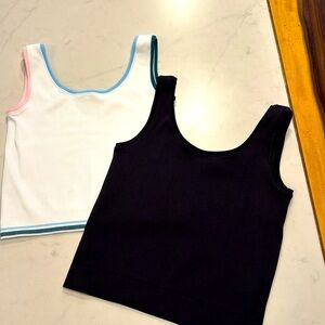 Athleta‎ girls Tank Top set black and white XXL/size 16